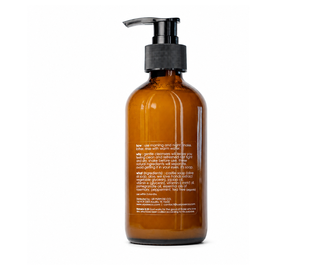 Face Wash - peppermint + rosemary + tea tree